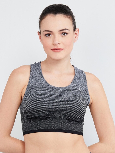 

max Grey Printed Non-Wired Lightly Padded Sports Bra SP20FIT10