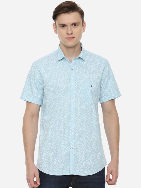 

Louis Philippe Sport Men Blue & White Slim Fit Floral Printed Casual Shirt