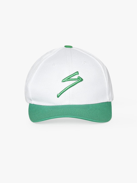 

SG Unisex White & Green Colourblocked Baseball Cap