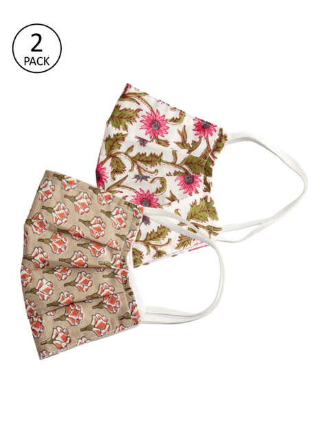 

Bellofox Women Pack of 2 Reusable 3-Layers Cloth Mask, Pink