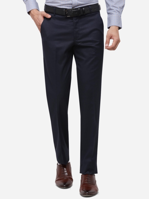 

Greenfibre Men Navy Blue Regular Fit Solid Regular Trousers