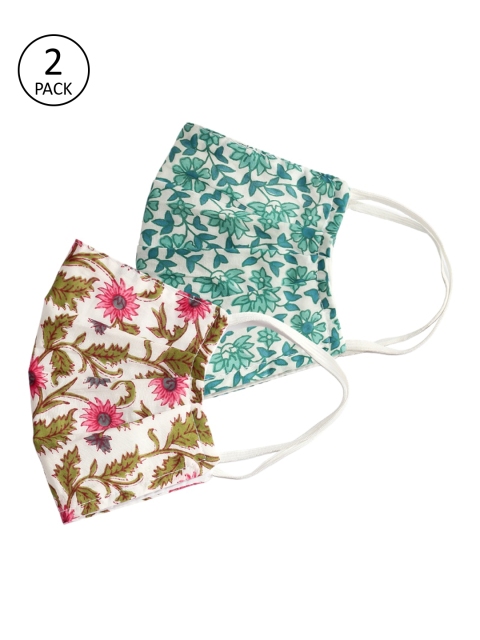 

Bellofox Women 2 Pcs 3-Ply Reusable Outdoor Masks, Green