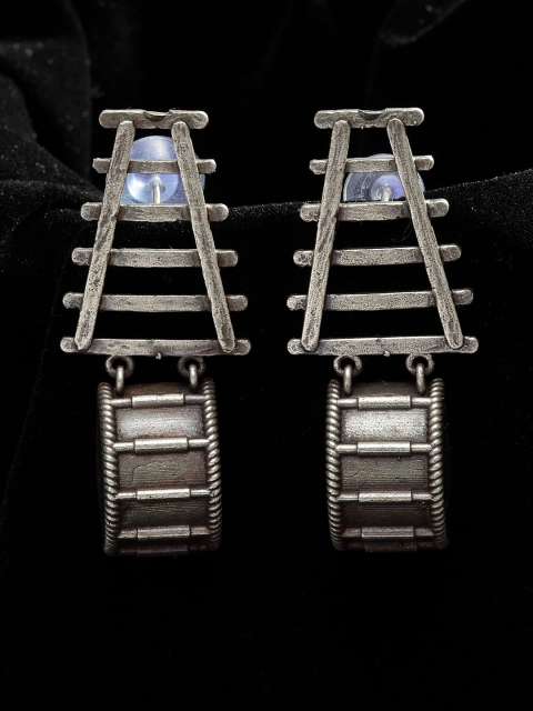 

PANASH Silver-Plated Quirky Drop Earrings