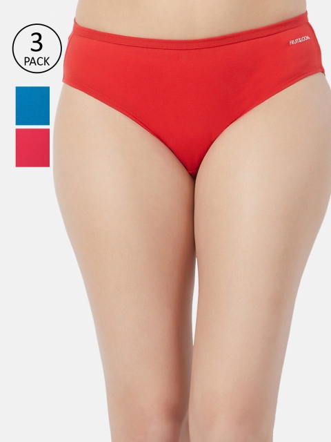 

Fruit of the loom Women Pack Of 3 Solid Bikini Briefs FBKS01-3P-DA1S3, Pink