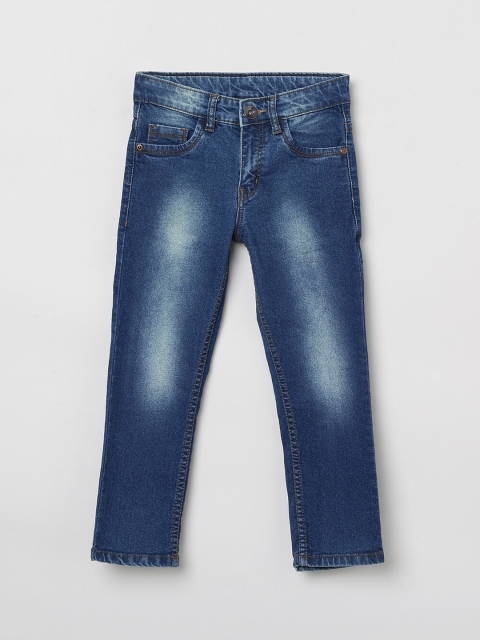

max Boys Navy Blue Slim Fit Mid-Rise Clean Look Jeans