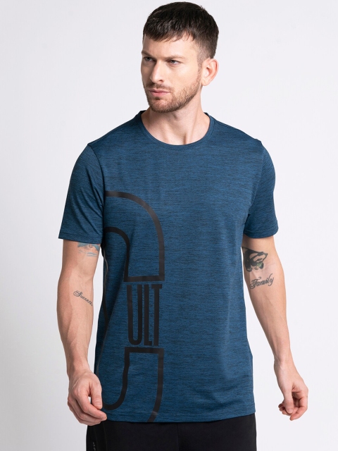 

Cultsport Men Blue Printed Round Neck T-shirt