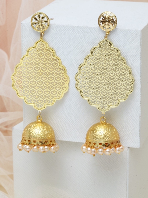 

PANASH Gold-Plated Dome Shaped Jhumkas