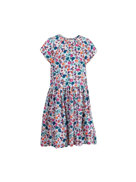 

Miyo Girls Multicoloured Printed Fit and Flare Dress, Multi