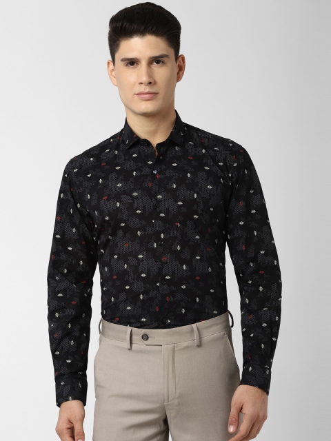 

Peter England Men Black Regular Fit Printed Formal Shirt