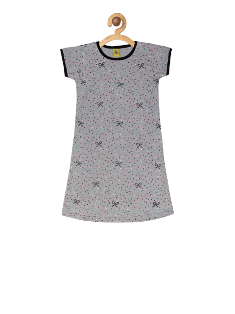 

Punkster Grey Printed Nightdress