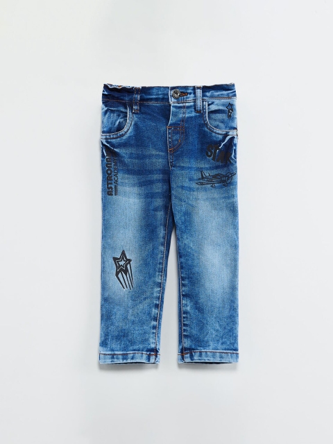

max Boys Navy Blue Slim Fit Mid-Rise Clean Look Jeans