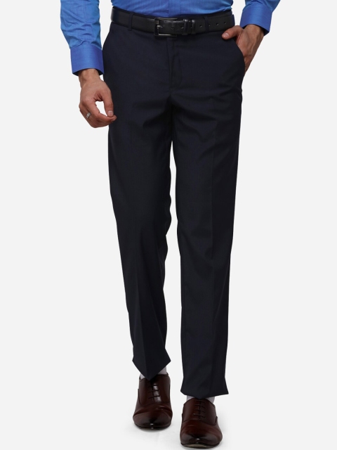 

Greenfibre Men Navy Blue Slim Fit Solid Formal Trousers