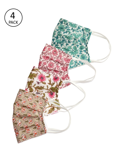 

Bellofox Women Pack Of 4 3-Ply Reusable Outdoor Mask, Pink