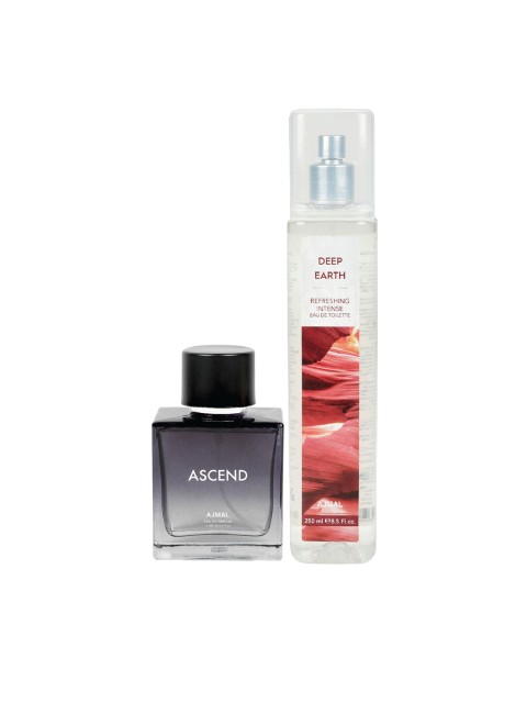 

Ajmal Unisex Set of Ascend EDP & Deep Earth EDT, Black