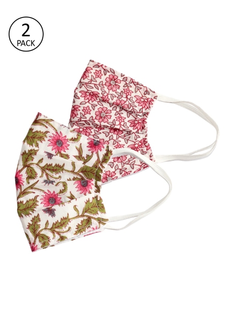 

Bellofox Women 2 Pcs 3-Ply Reusable Outdoor Masks, Pink
