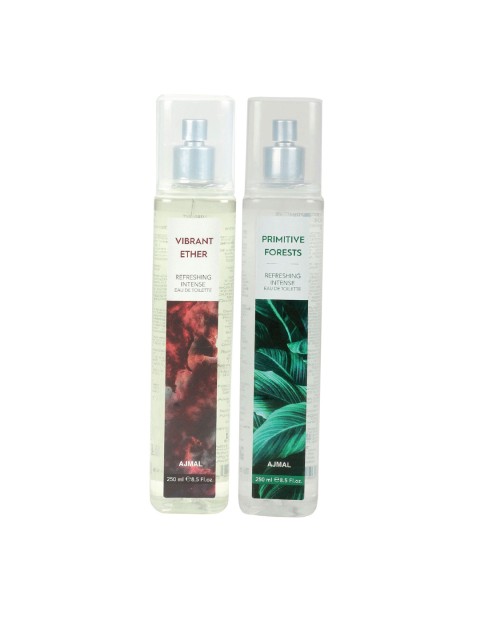 

Ajmal Unisex Set of Vibrant Ether & Primitive Forests EDT - 250 ml, Maroon