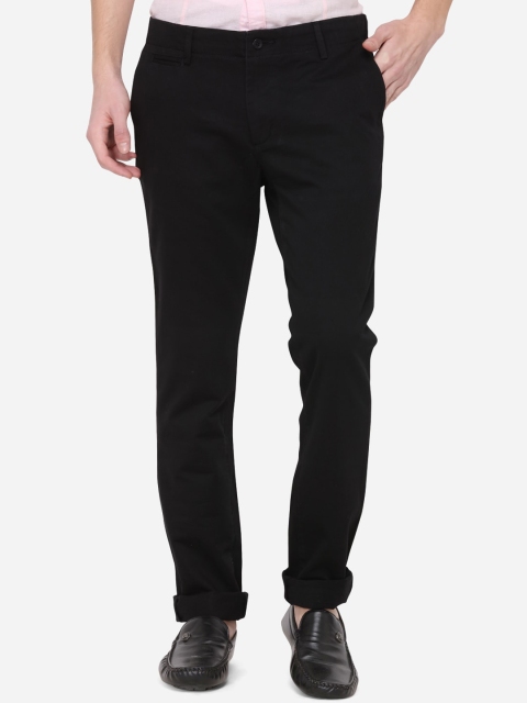 

Greenfibre Men Black Skinny Fit Solid Regular Trousers