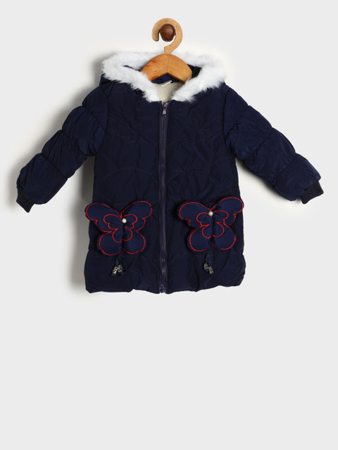

PASSION PETALS Girls Blue Solid Lightweight Puffer Jacket