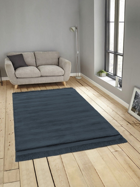 

KLOTTHE Blue Solid Shaggy Carpet