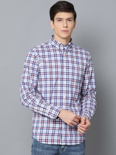 

GANT Men Pink & Blue Regular Fit Checked Casual Shirt