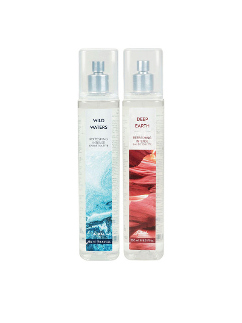 

Ajmal Unisex Set of Wild Waters & Deep Earth EDT - 250 ml, White