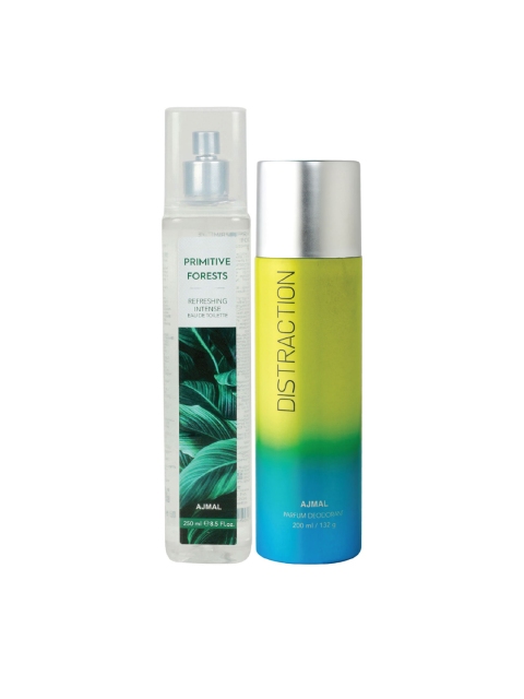 

Ajmal Unisex Set of Primitive Forests EDT & Distraction Deodorant, Green