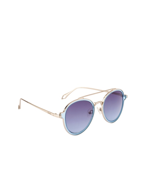 

Ted Smith Unisex Aviator Sunglasses TS-887S_SIL, Blue
