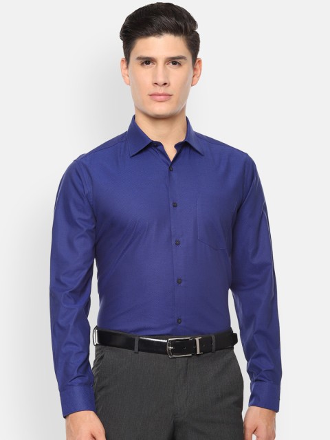 

Van Heusen Men Blue Regular Fit Self Design Formal Shirt