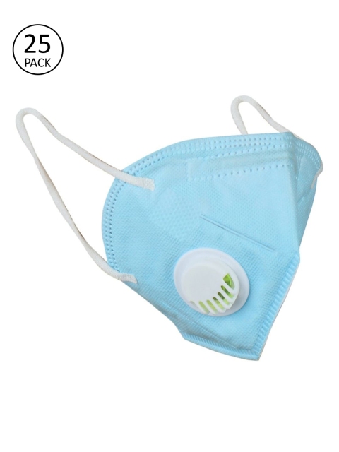 

OOMPH Unisex Pack of 25 Pcs Blue Reusable 5-Ply N95 Masks With Respiratory Valve