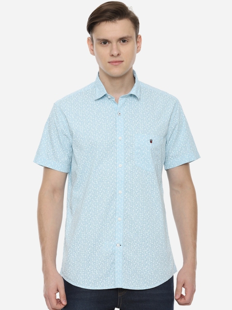 

Louis Philippe Sport Men Blue & White Slim Fit Floral Printed Casual Shirt