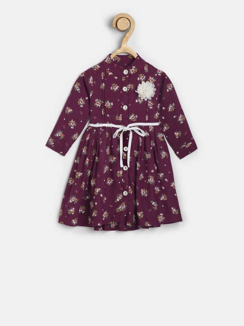 

Bella Moda Girls Purple Printed Shirt Dress