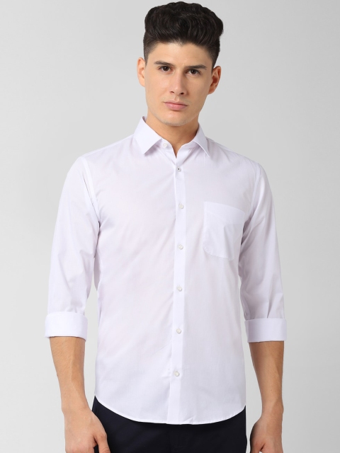 

Peter England Men White Slim Fit Solid Casual Shirt