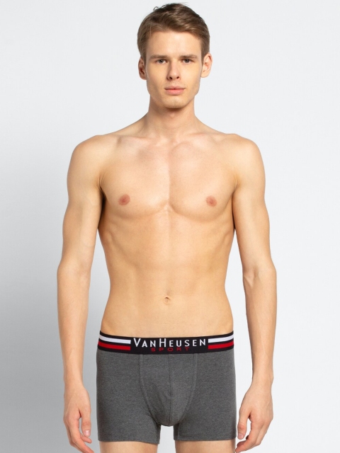 

Van Heusen Men Grey Solid Trunks IHETR1VSCM70006
