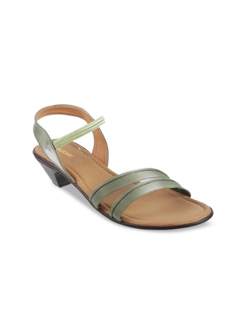 

WALKWAY Women Green Solid Heels