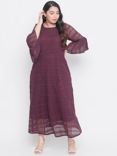 

Amydus Women Purple Solid Maxi Dress