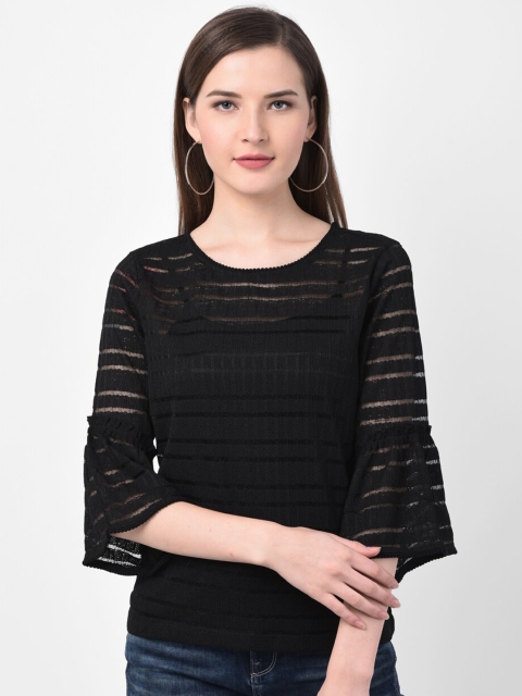 

Latin Quarters Women Black Solid Top