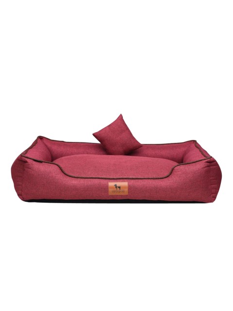 

Heads Up For Tails Maroon Solid HUFT Nap Now Lounger Dog Bed