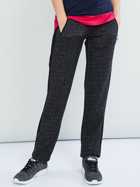 

max Women Grey Self Design Track Pants
