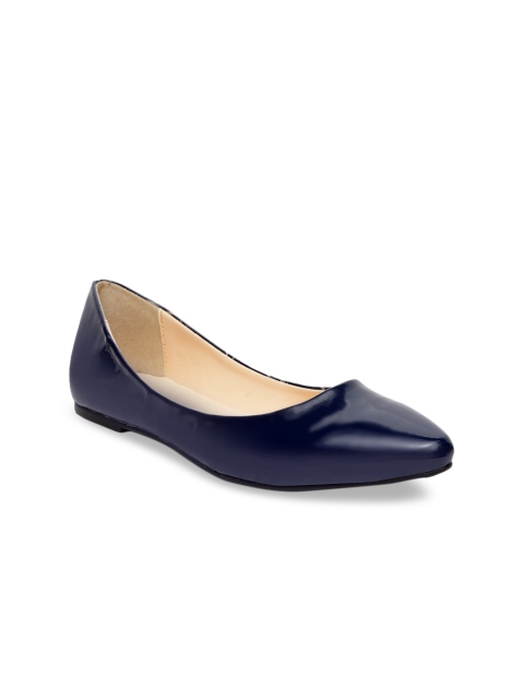

Woomenia Women Navy Blue Solid Ballerinas