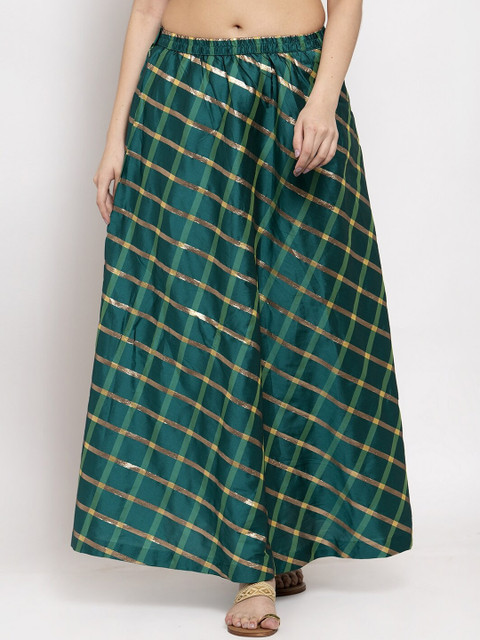 

Clora Green Green Printed Maxi Skirt