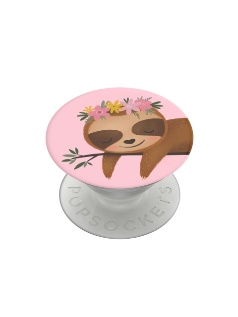 

PopSockets Pink & Brown Sweet Sloth Swappable PopGrip