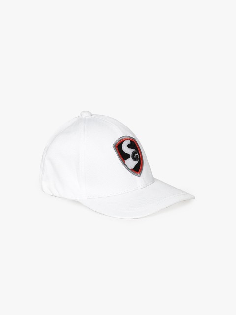 

SG Unisex White & Black Embroidered Premium Cotton Baseball Cap
