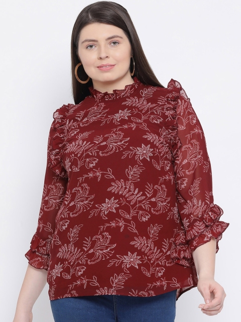 

Oxolloxo Women Maroon Printed Top