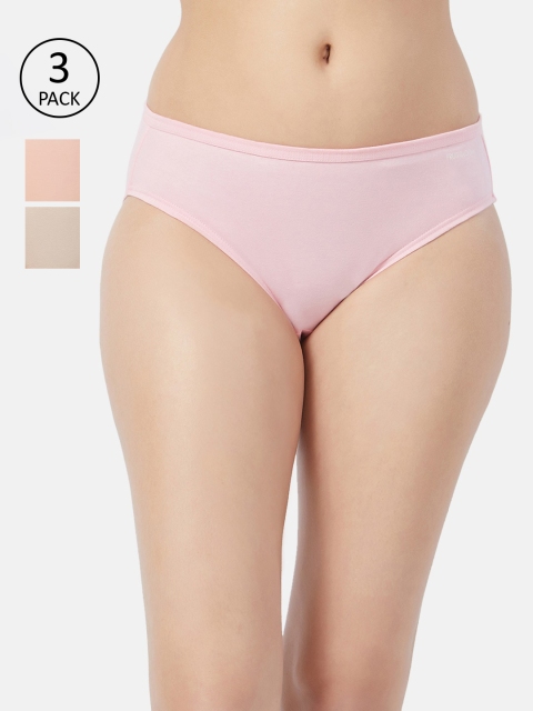 

Fruit of the loom Women Pack Of 3 Solid Bikini Briefs FBKS01-3P-LA2S8, Pink