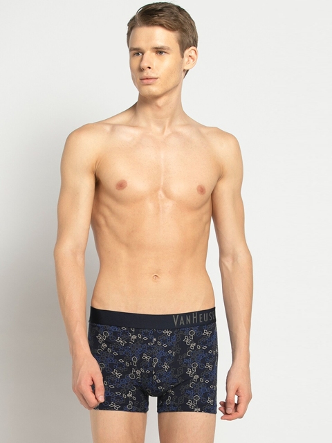 

Van Heusen Men Blue & White Printed Trunks IHETR1CPT510047