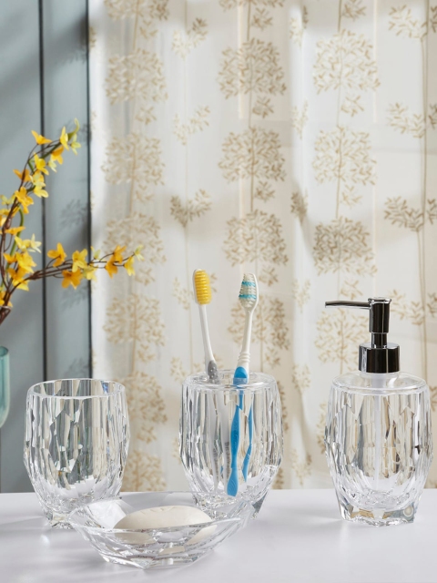 

OBSESSIONS Set of 4 Transparent Bath Accessories Set