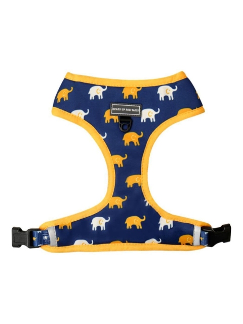 

Heads Up For Tails Blue Jumbo Parade Reversible Mesh Dog Harness