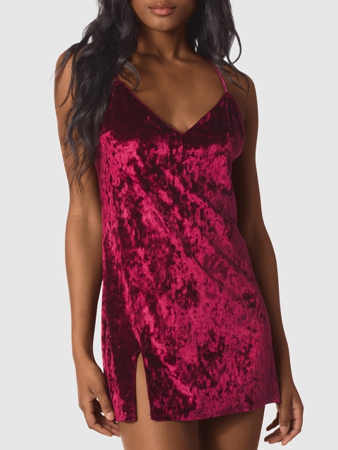 

La Senza Burgundy Solid Baby Doll
