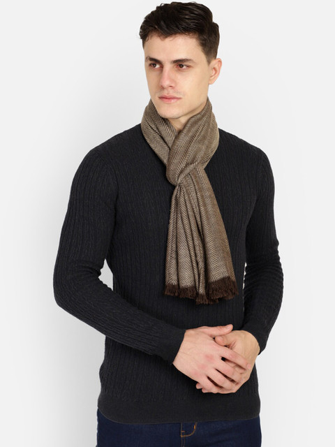 

Anekaant Men Brown Woven Design Stole