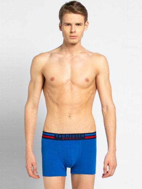 

Van Heusen Men Navy Blue Solid Trunks IHETR1VSNB70006